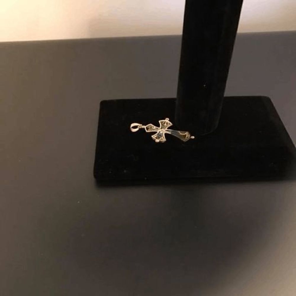 14k Gold Multi- Color Enamel Cross - Picture 7 of 13